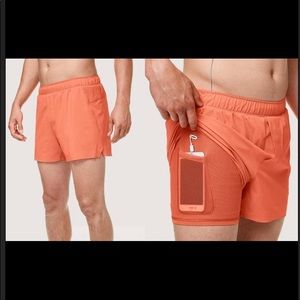 Lululemon - Surge Short 4” Liner - Medium - Orange